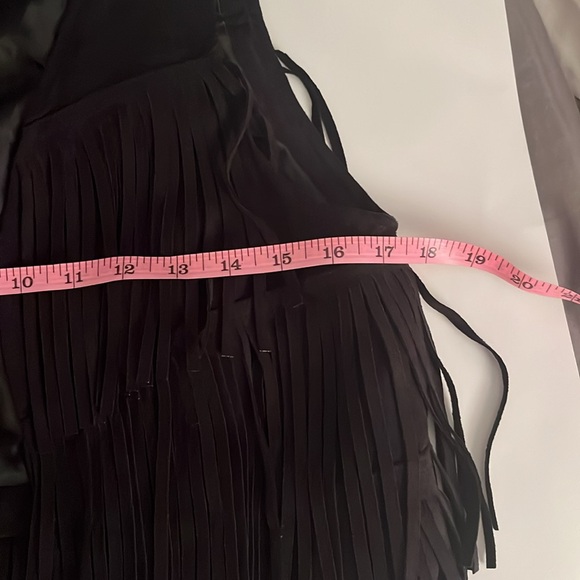 EUC, black, suede, fringe vest - Picture 2 of 4